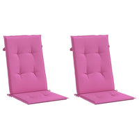 Cuscini per Sedie 2 pz Rosa 120x50x3 cm in Tessuto 361268