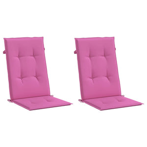 Cuscini per Sedie 2 pz Rosa 120x50x3 cm in Tessuto 361268