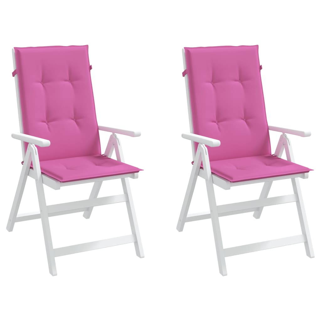 Cuscini per Sedie 2 pz Rosa 120x50x3 cm in Tessuto 361268