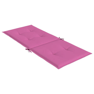 Cuscini per Sedie 2 pz Rosa 120x50x3 cm in Tessuto 361268