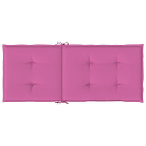 Cuscini per Sedie 2 pz Rosa 120x50x3 cm in Tessuto 361268