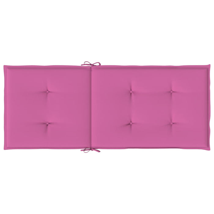 Cuscini per Sedie 2 pz Rosa 120x50x3 cm in Tessuto 361268