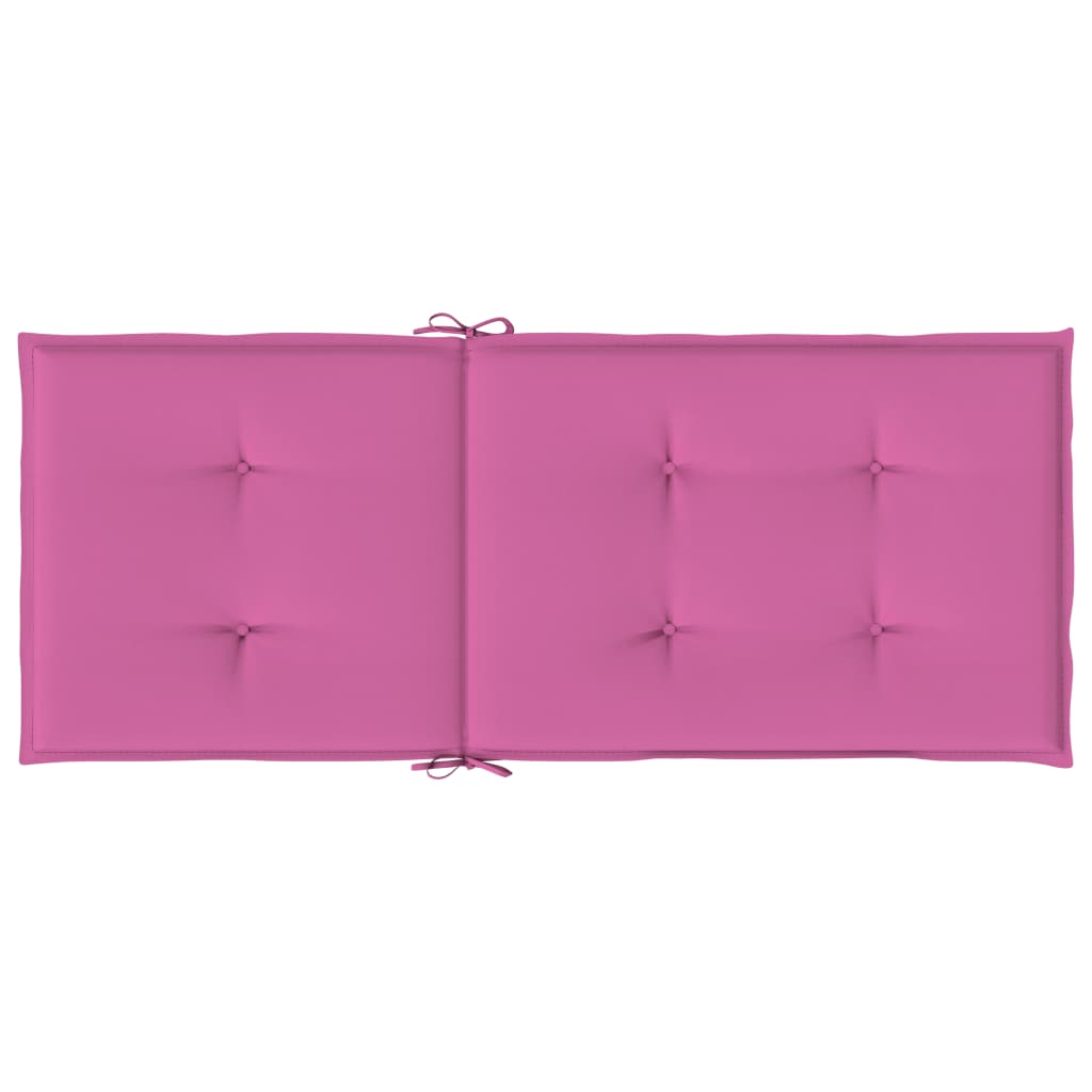 Cuscini per Sedie 2 pz Rosa 120x50x3 cm in Tessuto