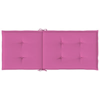 Cuscini per Sedie 2 pz Rosa 120x50x3 cm in Tessuto