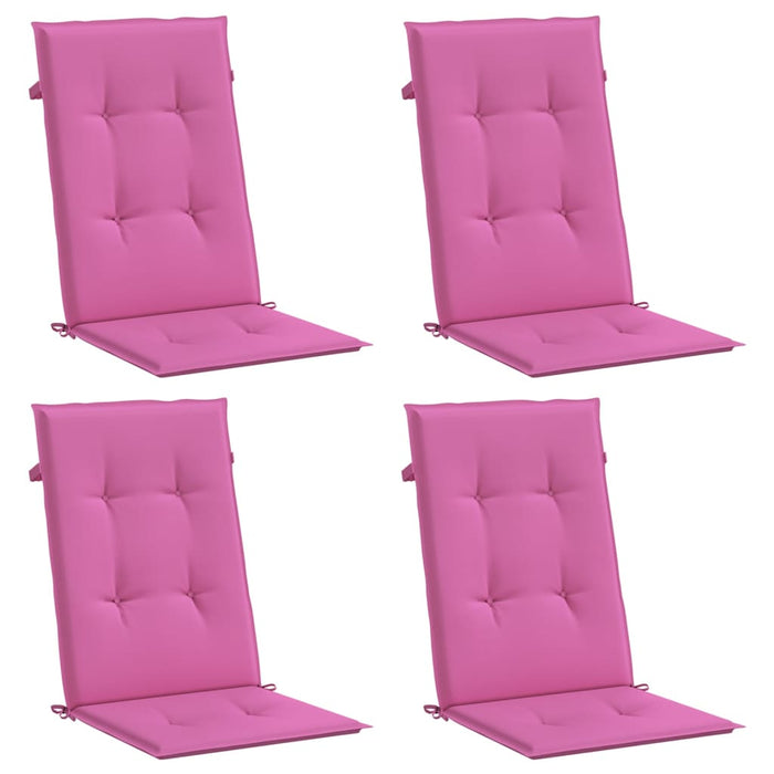 Cuscini per Sedia con Schienale Alto 4pz Rosa in Tessutocod mxl 118353