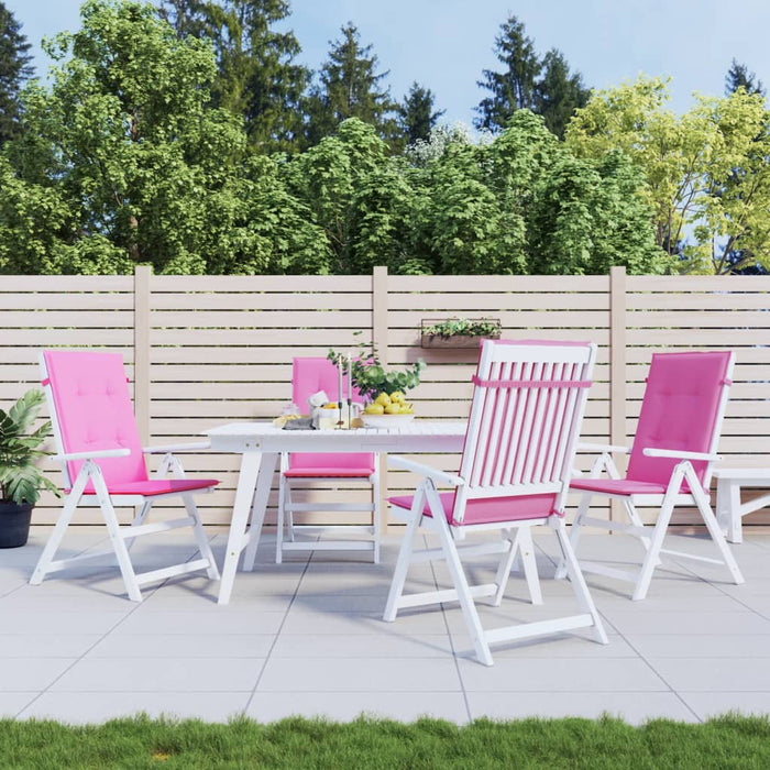 Cuscini per Sedia con Schienale Alto 4pz Rosa in Tessutocod mxl 118353