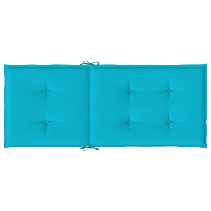 Cuscini per Sedia con Schienale Alto 2 pz Turchese in Tessuto 361271