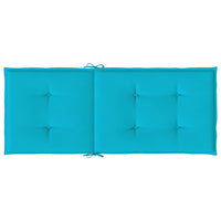 Cuscini per Sedia con Schienale Alto 6 pz Turchese in Tessuto 361273