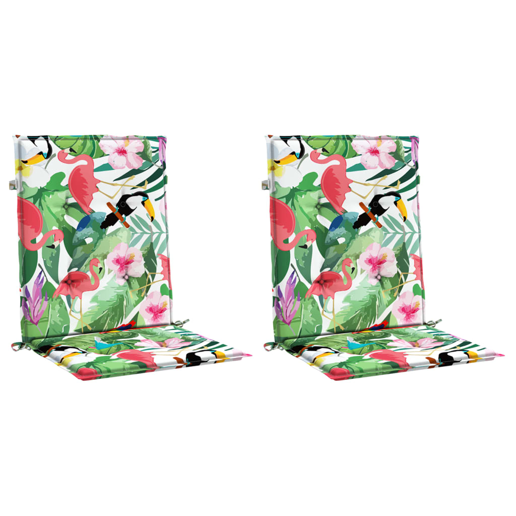 Cuscini per Sedia Schienale Basso 2 pz Multicolore in Tessutocod mxl 118390