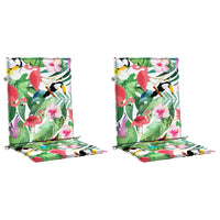 Cuscini per Sedia Schienale Basso 2 pz Multicolore in Tessutocod mxl 118390