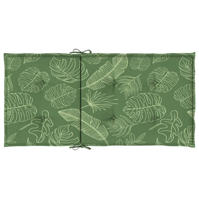 Cuscini per Sedia Schienale Basso 4 pz Motivo Foglie in Tessuto 361332