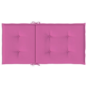 Cuscini per Sedia con Schienale Basso 2 pz Rosa in Tessuto 361334