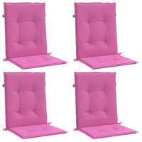 Cuscini per Sedia con Schienale Basso 4 pz Rosa in Tessutocod mxl 70349