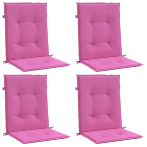 Cuscini per Sedia con Schienale Basso 4 pz Rosa in Tessutocod mxl 70349