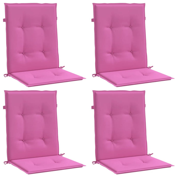 Cuscini per Sedia con Schienale Basso 4 pz Rosa in Tessutocod mxl 70349