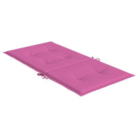 Cuscini per Sedia con Schienale Basso 6 pz Rosa in Tessuto 361336