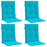 Cuscini per Sedia con Schienale Basso 4 pz Turchese in Tessutocod mxl 118356