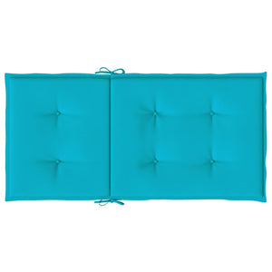 Cuscini per Sedia con Schienale Basso 4 pz Turchese in Tessuto 361338