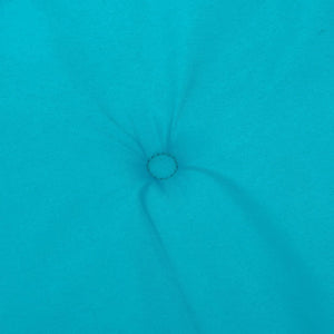 Cuscini per Sedia con Schienale Basso 4 pz Turchese in Tessuto 361338