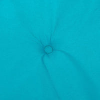 Cuscini per Sedia con Schienale Basso 6 pz Turchese in Tessuto