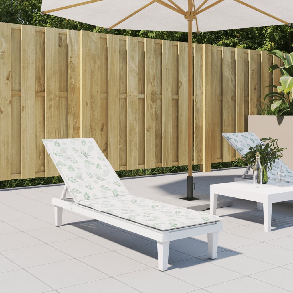 Cuscino per Sedia Sdraio con Motivo a Foglie in Tessuto Oxford 361380