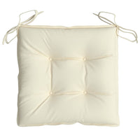 Cuscini per Sedia 4pz Bianco Crema 40x40x7 cm in Tessuto Oxford