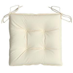 Cuscini per Sedia 4pz Bianco Crema 40x40x7 cm in Tessuto Oxford