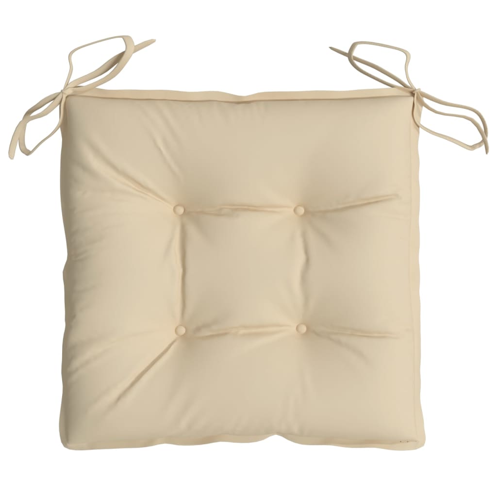 Cuscini per Sedia 6 pz Beige 40x40x7 cm in Tessuto Oxford 361461