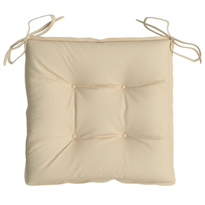 Cuscini per Sedia 6 pz Beige 40x40x7 cm in Tessuto Oxford