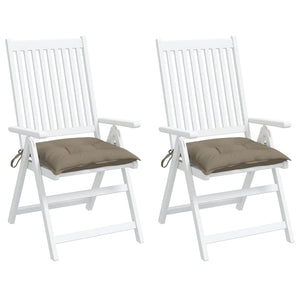Cuscini per Sedia 2 pz Tortora 40x40x7 cm in Tessuto Oxford 361474