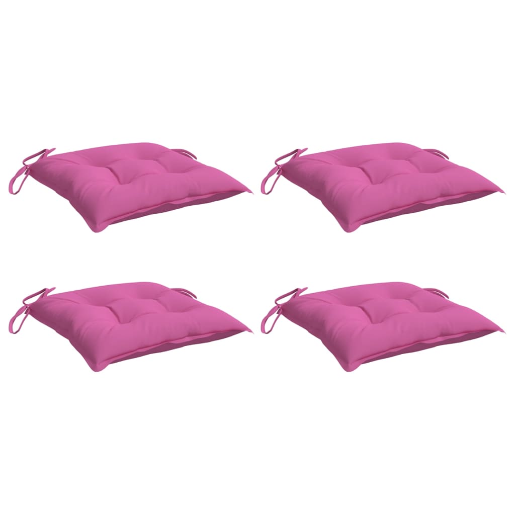 Cuscini per Sedia 4pz Rosa 40x40x7 cm Tessuto 361502