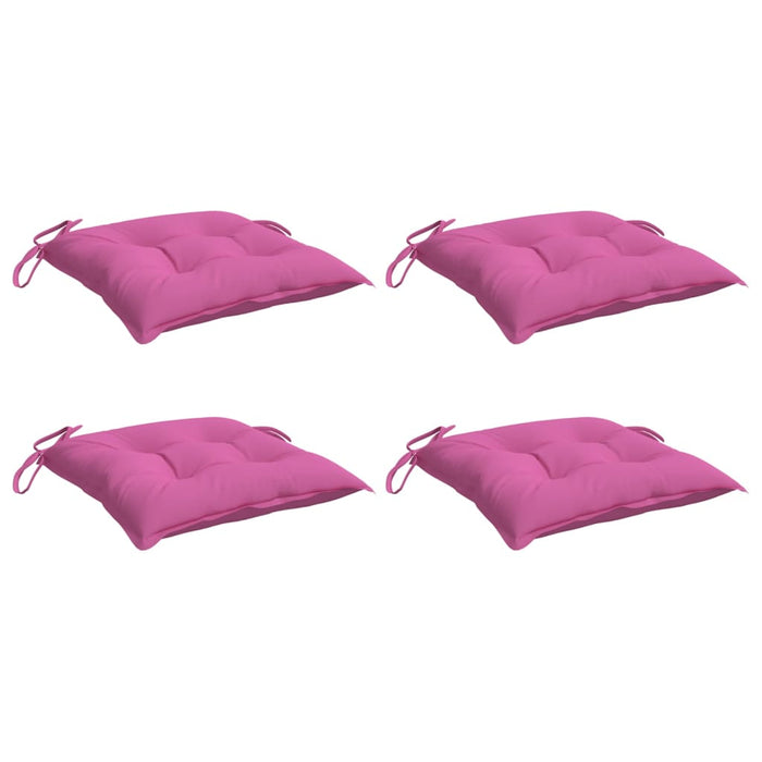 Cuscini per Sedia 4pz Rosa 40x40x7 cm Tessuto 361502