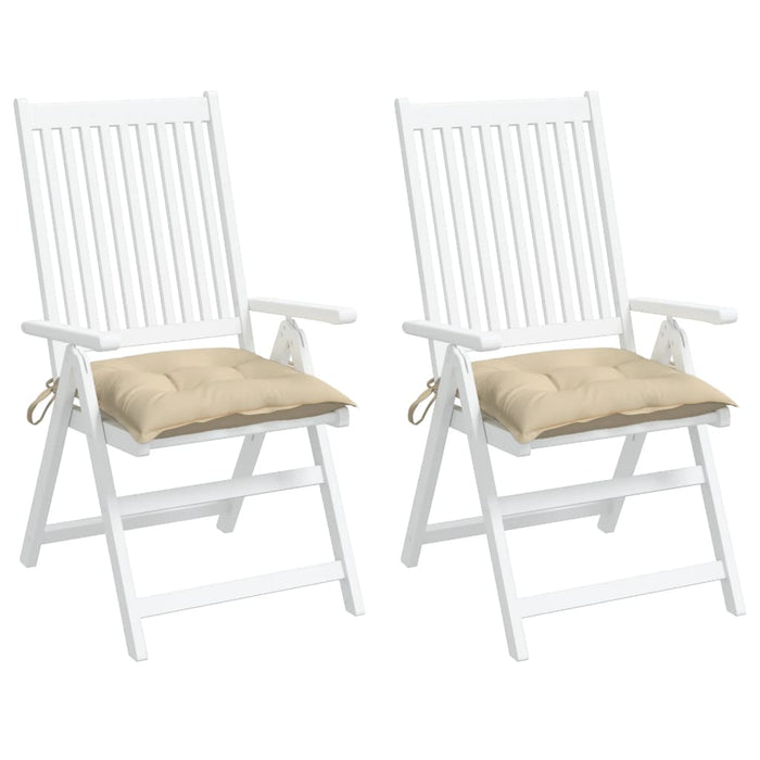 Cuscini per Pallet 2 pz Beige 50x50x7 cm Tessuto Oxford 361516