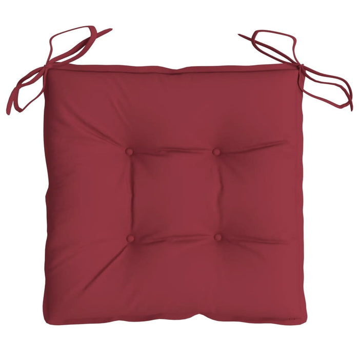 Cuscini per Pallet 4 pz Rosso Vino 50x50x7 cm Tessuto Oxford 361535