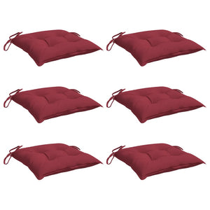 Cuscini per Pallet 6 pz Rosso Vino 50x50x7 cm Tessuto Oxfordcod mxl 92313