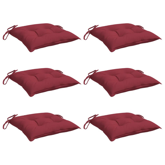 Cuscini per Pallet 6 pz Rosso Vino 50x50x7 cm Tessuto Oxfordcod mxl 92313