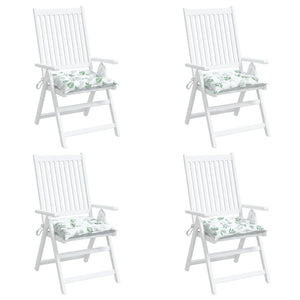 Cuscini per Sedia 4pz Motivo a Foglie 50x50x7 cm Tessuto Oxford 361553