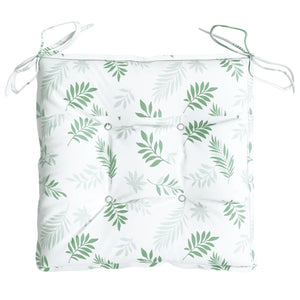 Cuscini per Sedia 4pz Motivo a Foglie 50x50x7 cm Tessuto Oxford 361553