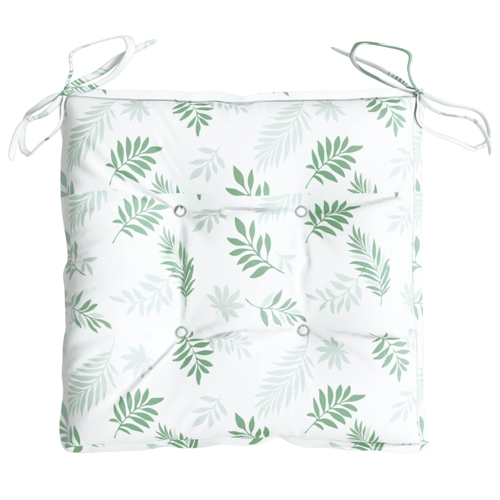 Cuscini per Sedia 6 pz a Foglie 50x50x7 cm Tessuto Oxford 361554