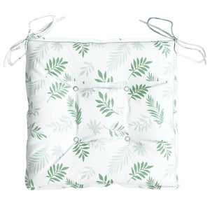 Cuscini per Sedia 6 pz a Foglie 50x50x7 cm Tessuto Oxford 361554