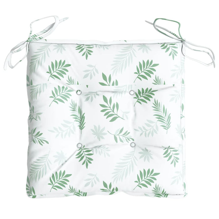 Cuscini per Sedia 6 pz a Foglie 50x50x7 cm Tessuto Oxford 361554