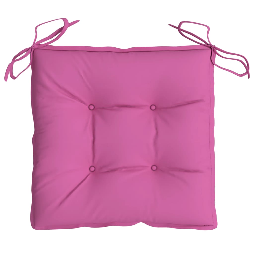 Cuscini per Sedia 2 pz Rosa 50x50x7 cm in Tessuto Oxford 361558