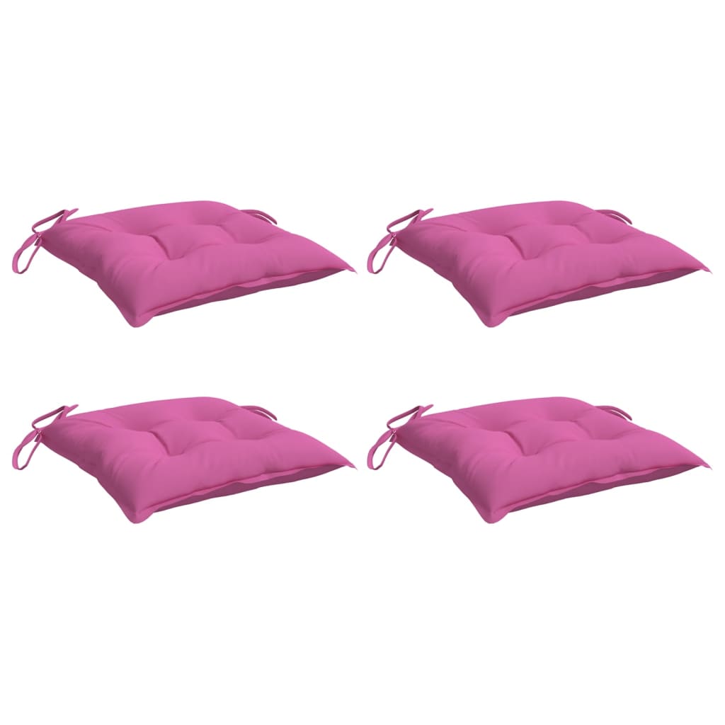 Cuscini per Sedia 4 pz Rosa 50x50x7 cm in Tessuto Oxford 361559