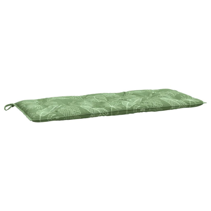 Cuscino Panca Giardino con Motivo a Foglie 120x50x7 cm Tessuto 361599
