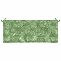 Cuscino Panca Giardino con Motivo a Foglie 120x50x7 cm Tessuto 361599