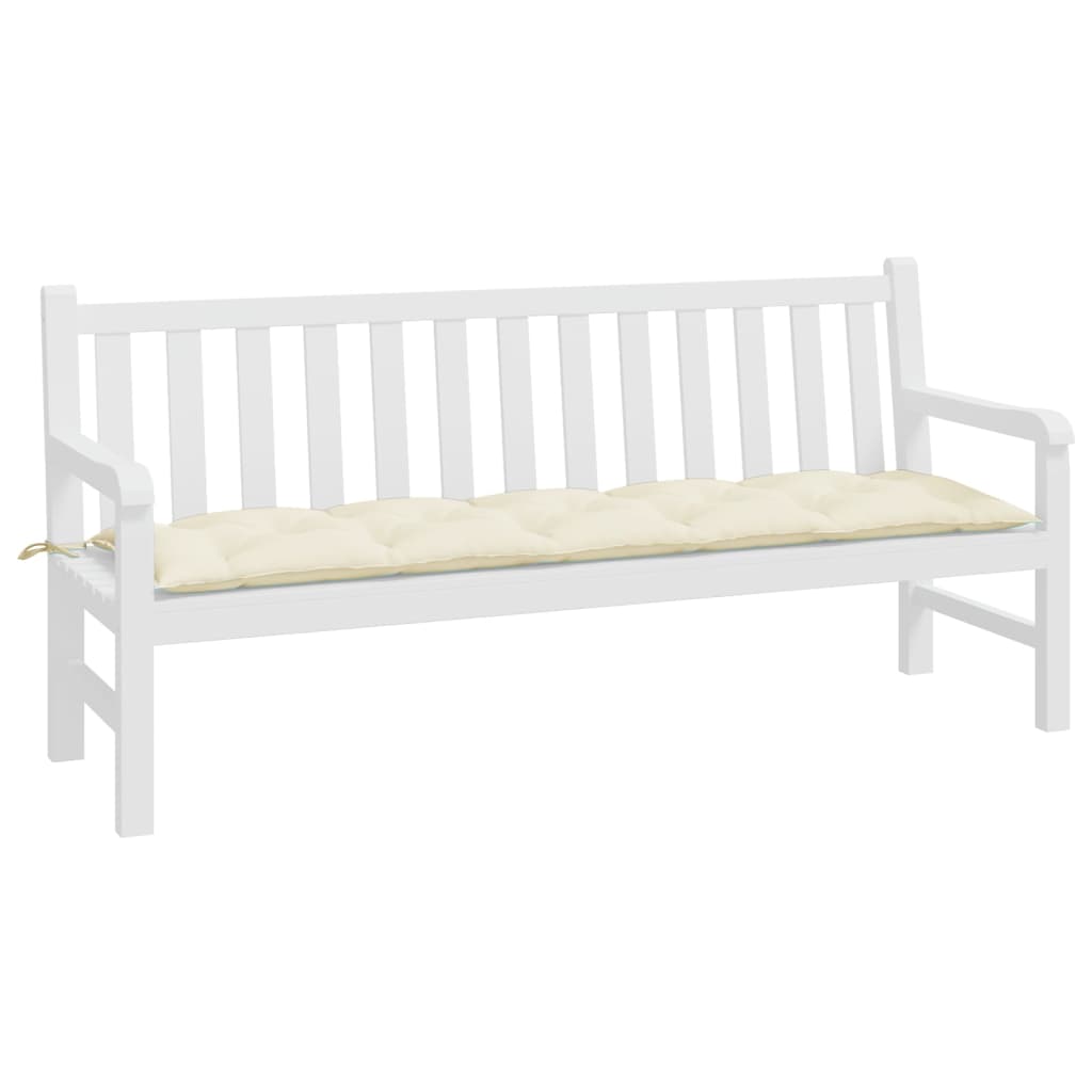 Cuscino per Panca Giardino Crema 180x50x7 cm in Tessuto Oxford 361623