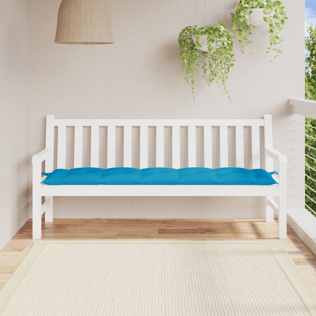 Cuscino per Panca Azzurro 180x50x7 cm in Tessuto Oxford 361625