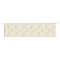 Cuscino per Panca Giardino Crema 200x50x7 cm in Tessuto Oxford 361642