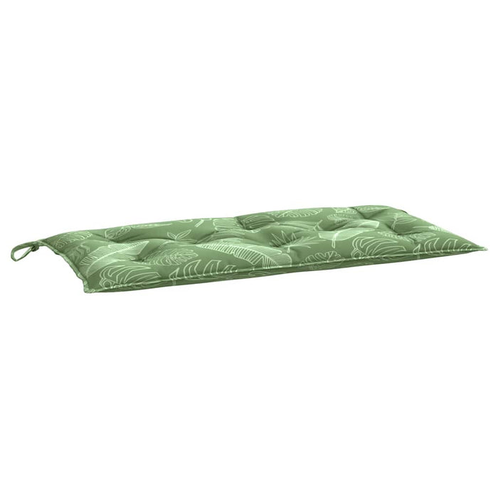 Cuscini Panca Giardino 2 pz Motivo a Foglie 100x50x7 cm Tessuto 361675