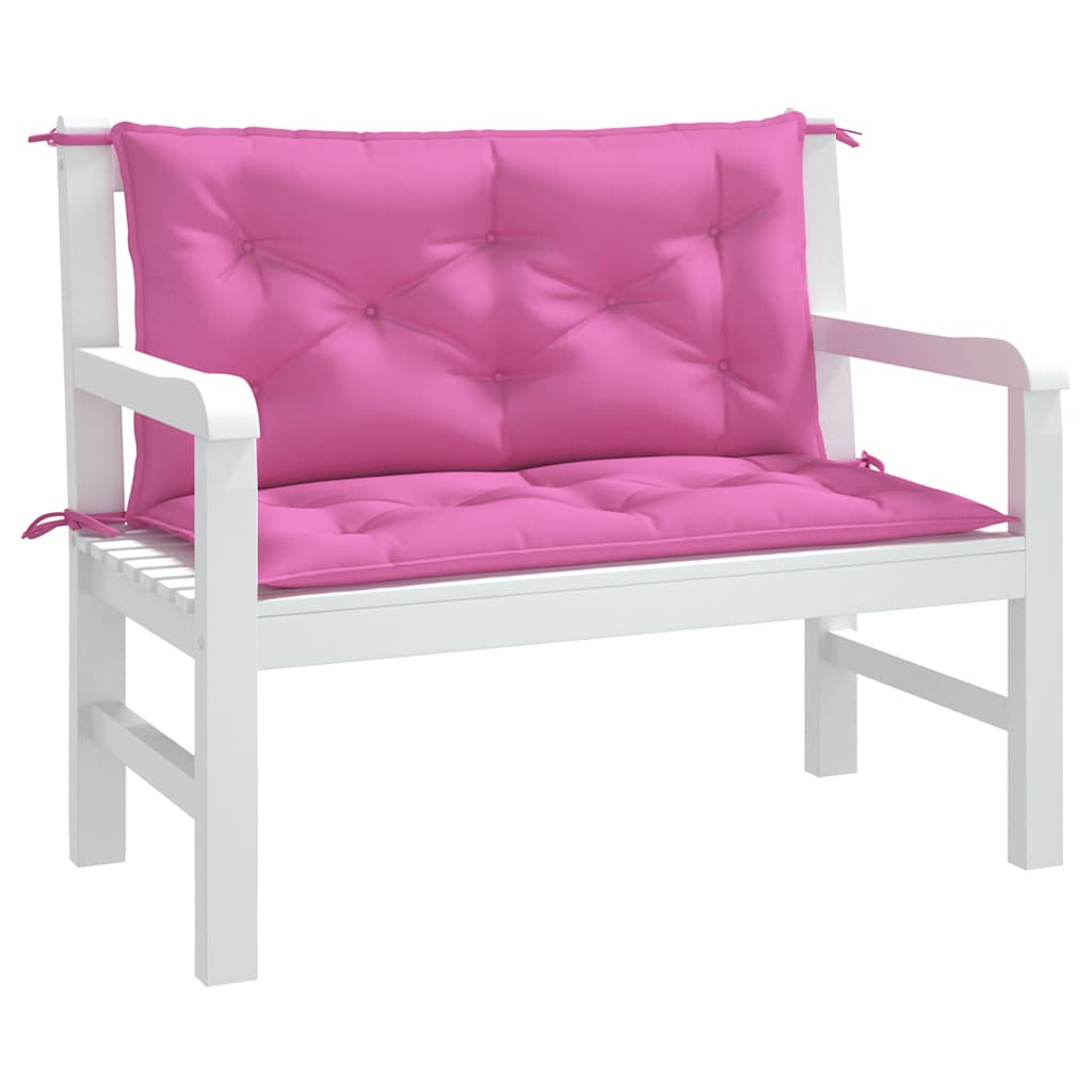 Cuscini per Panca da Giardino 2 pz Rosa 100x50x7 cm in Tessuto 361676